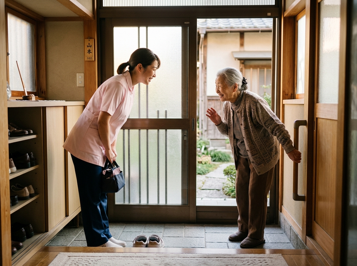 訪問介護 玄関先での挨拶